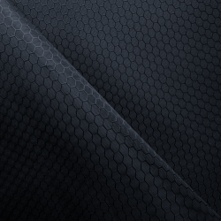 Ткань Оксфорд 300D PU Рип-Стоп СОТЫ, цвет Черный (на отрез)  в Магадане