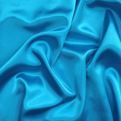 *Ткань Атлас-сатин, цвет Голубой (на отрез)  в Магадане