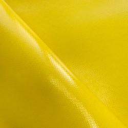 Ткань ПВХ 600 гр/м2 плотная, Жёлтый (Ширина 150см), на отрез  в Магадане