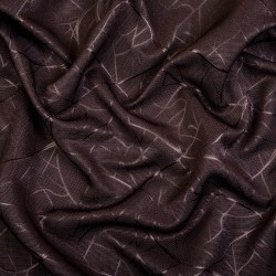 Ткань Блэкаут для штор &quot;Ледовое тиснение  Темно-Коричневый&quot;   в Магадане