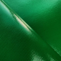 Ткань ПВХ 600 гр/м2 плотная, Зелёный (Ширина 150см), на отрез  в Магадане