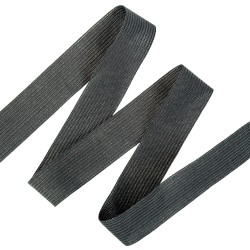 Окантовочная лента-бейка, цвет Чёрный 22мм (на отрез)  в Магадане