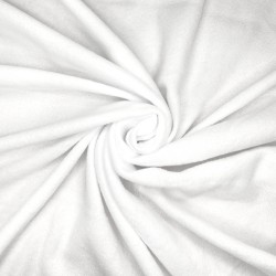 Флис Односторонний 130 гр/м2, цвет Белый (на отрез)  в Магадане