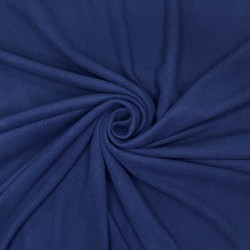 Ткань Флис Односторонний 130 гр/м2, цвет Темно-синий (на отрез)  в Магадане