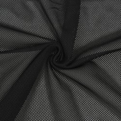 Трикотажная Сетка 75 г/м2, цвет Черный (на отрез)  в Магадане