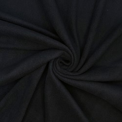 Ткань Флис Односторонний 130 гр/м2, цвет Черный (на отрез)  в Магадане