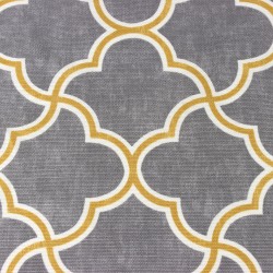 Интерьерная ткань Дак (DUCK), принт &quot;Орнамент на Сером&quot; (на отрез)  в Магадане