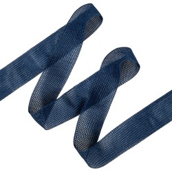 Окантовочная лента-бейка, цвет Синий 22мм (на отрез)  в Магадане