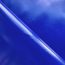 Ткань ПВХ 450 гр/м2, Синий (Ширина 160см), на отрез  в Магадане