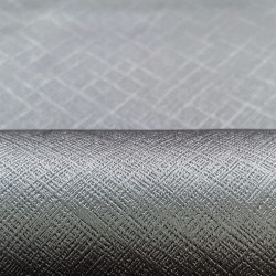 Ткань Блэкаут для штор светозатемняющая 100% &quot;Орнамент Серый&quot; (на отрез)  в Магадане