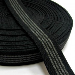 Ткацкая резинка антискользящая 15мм,цвет Чёрный (на отрез)  в Магадане